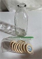 Milk bottle and lids