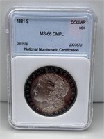 1881-S NNC MS66 DMPL Morgan Silver Dollar