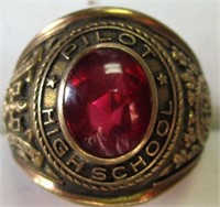 1956 10K Gold Pilot High School NC Class Ring