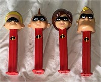 (4) Disney Incredibles PEZ Dispensers