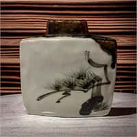 Japan Ceramic Pine Branch Square Vase