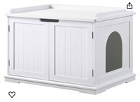 Cat Litter Box Enclosure Furniture White color