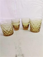 15 Amber juice glasses.