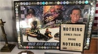 MGD racing poster 36 x 24.5 & vintage sign 11 x
