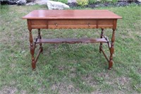 Antique Wood Console Table with Centre Drawer