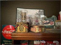 LOT OF COKE COLLECTIBLES- INCLUDES GLASSES,