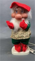 Vintage Christmas Animated Gnome