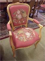 Superb Needlepoint Parlor Chair