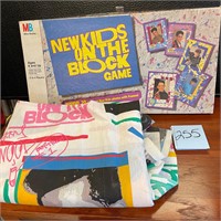 1990 New kids on the block board game and sheet