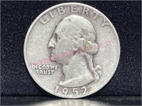 1952-D Washington Silver Quarter (90% silver)