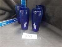 4 Cobalt Blue Glasses