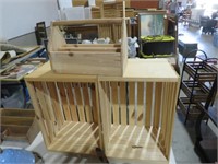 WOOD CRATES AND TOTE
