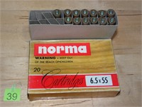 6.5x55 139gr Norma Rnds 13ct