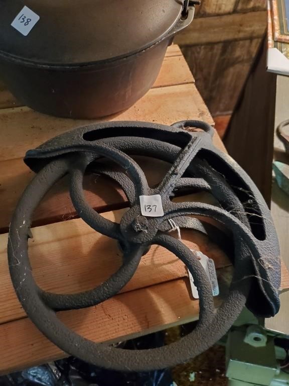 Cast Iron Antique Well Wheel