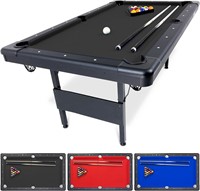 GoSports 6ft Portable Pool Table  Black