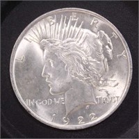 US Coins 1922 Peace Silver Dollar, Circulated