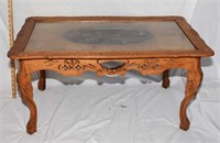 ORIENTAL MOTIF HAND CRAVED COFFEE TABLE