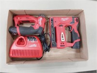 cordless Milwaukee drill driver, stapler and