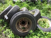 6 - Dual rims with 8:00-16.5 tires, fit 1 ton