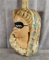 LADY HARLEQUIN CHALKWARE WALL HANGING