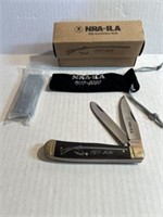 NEW NRA 45TH ANNIVERSARY KNIFE WITH SHARPENING