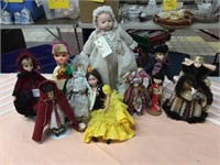 Box Lot of Assorted Collectible Dolls