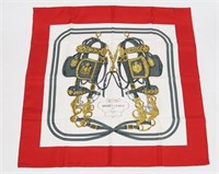 Hermes, "Brides de Gala" Silk Scarf in Red