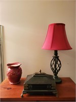 Lamp wax warmer and trinket box