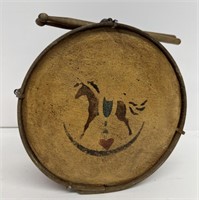 Decorative wooden drum