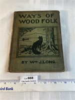 Antique Book 1889 - Ways of Wood Folk