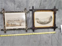 c 1855 USPRR Survey Lithographs in Antique Frames