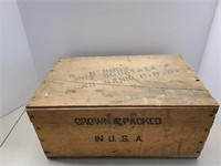 Antique CNR Stamped Crown Packed Apricots Box