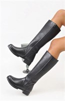 Women's Daily Boots Stretch Knee-high Side Zipper