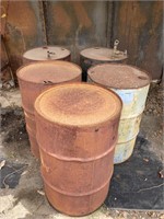 Lot of 55 gallon drums