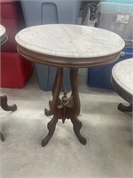 Marble top stand (approx 25” h x 20” l)