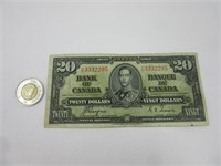 Billet 20$ Canada 1937