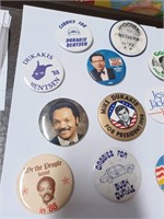 Lot of Political Button Pins to Include Jackson,