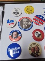 Lot of Various Political Button Pins to Include