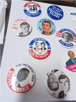 Lot of Political Button Pins to Include Mondale,