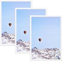12x18 Frame White 3 Pack  Wood  Mounting Incl.