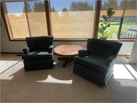 Blue Rocking Living Room Lounge Chairs