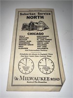 Suburban service North timetable 1939