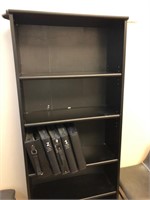 Black adjustable shelf  bookcase