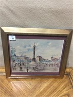 WATERCOLOR "PLACE DE LA BASTILLE" (UNDER MATTE)