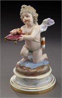 Meissen porcelain kneeling cupid