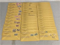 48 Envelopes Of Vintage Stamps