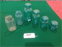 Blue Canning Jars, Lamb Mason Jar
