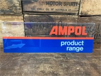 Set of 6 Ampol Perspex Shelf Advertising