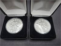 2 2015 silver American Eagle dollars, Uncirculated