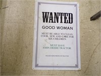 Wanted Good Woman Tin Sign 11.5"X17.5"
